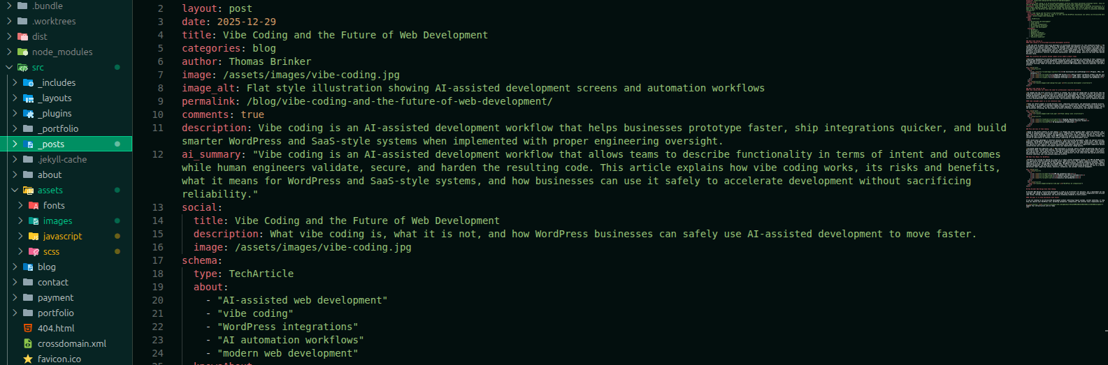 Flat style illustration showing AI-assisted development screens and automation workflows